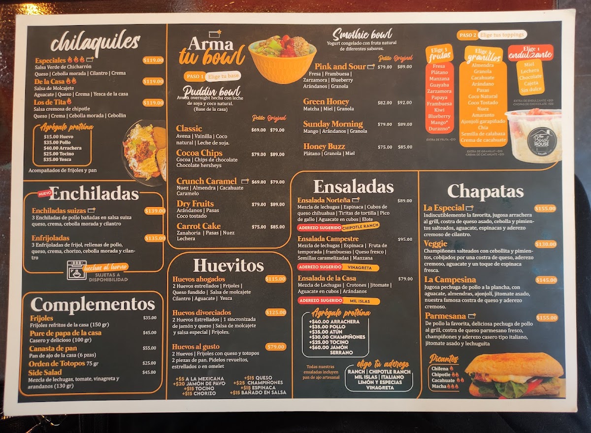 The Bowl House Zacatecas Menu - Image 5